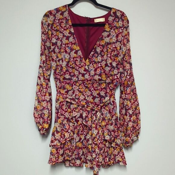 Altard State Maroon Floral Dress - Picture 1 of 8